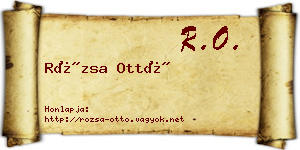 Rózsa Ottó névjegykártya